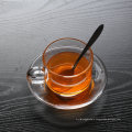 150ML glass coffee set, clear glass coffee cup with saucer